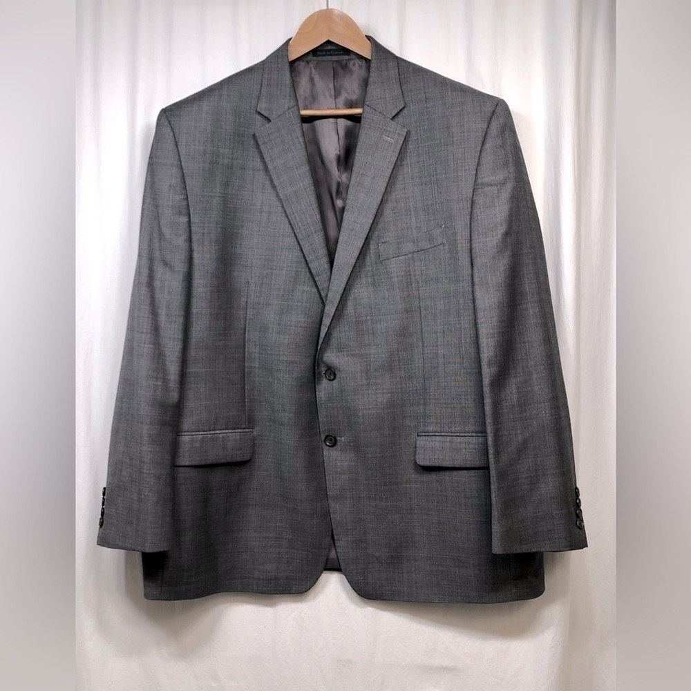 Ralph Lauren Gray Wool Blazer Jacket 2 Button Mens Size 50R